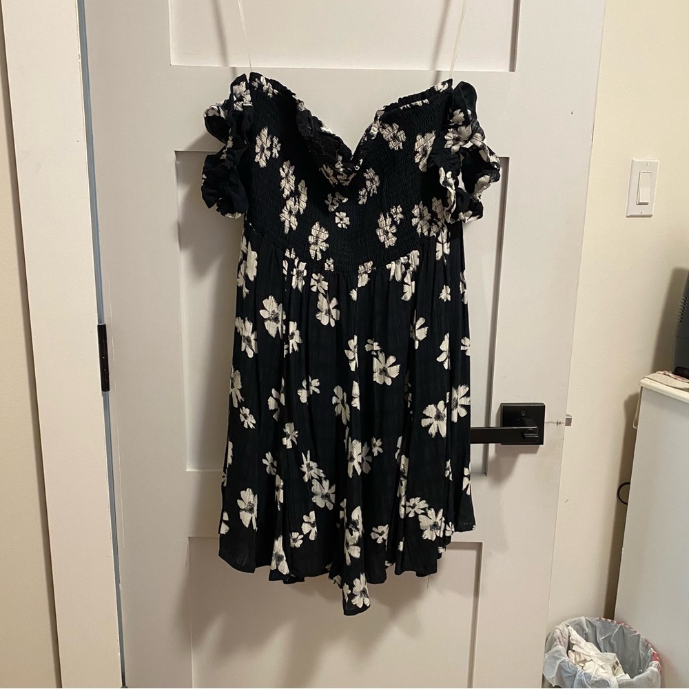 AE Floral Black and White Mini Dress